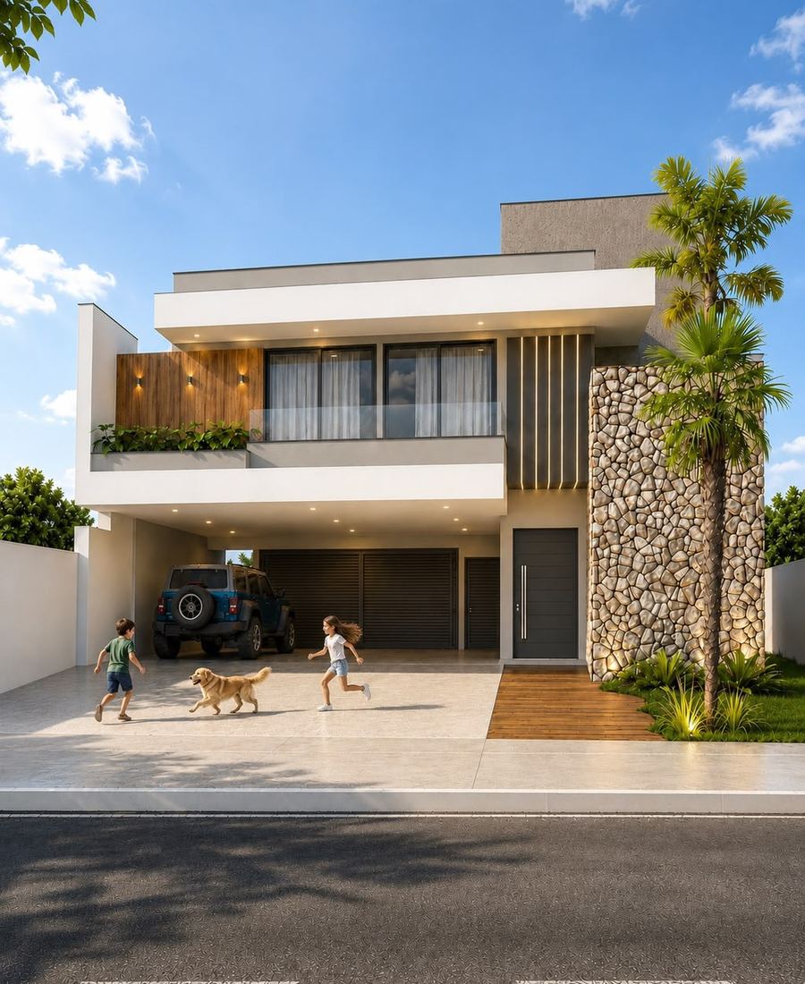Projeto Rhol Construções — Residência Moderna